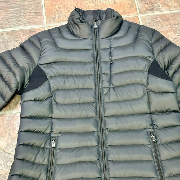 ~~Ralph Lauren Puffer Coat Women's L Down Jacket ZIP OFF SLEEVES Black - Picture 3 of 6